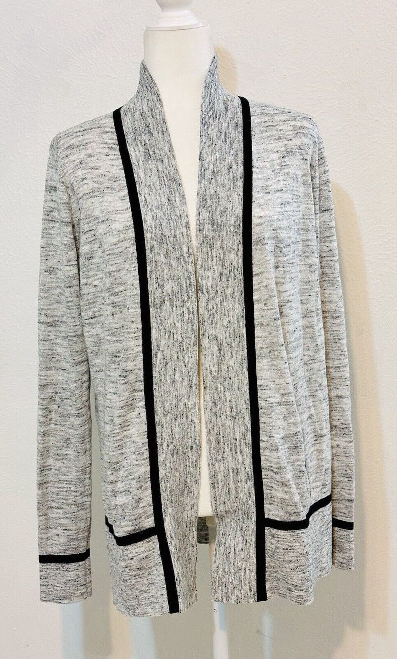 Lou & Grey Size S Marled Linen/Cotton Blend Cardigan Closet Staple Timeless
